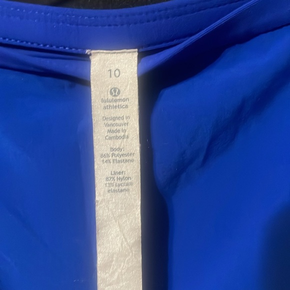 Lululemon Size 10 Skort Blue